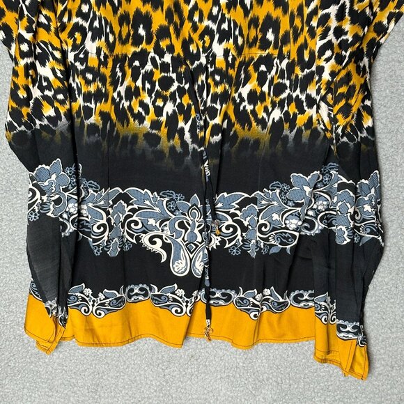 Bobbie Brooks Leopard Kimono Cover Up One Size Sleepwear Duster - Picture 6 of 11